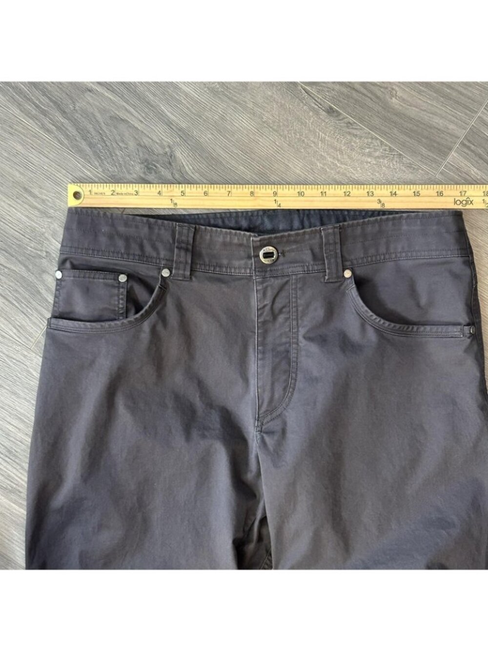 Kuhl Rydr Lite Pants Mens 34x28.5 Gray Chino Outdoor Hiking Stretch Workwear - Picture 10 of 15
